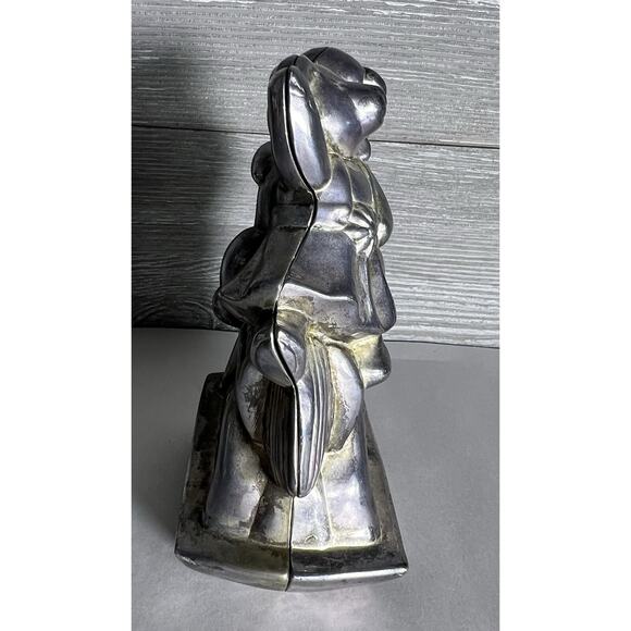 Lenox Kirk Stieff Col. Teddy Bears on Rocking Horse Silverplate Coin Piggy Bank - Picture 4 of 7